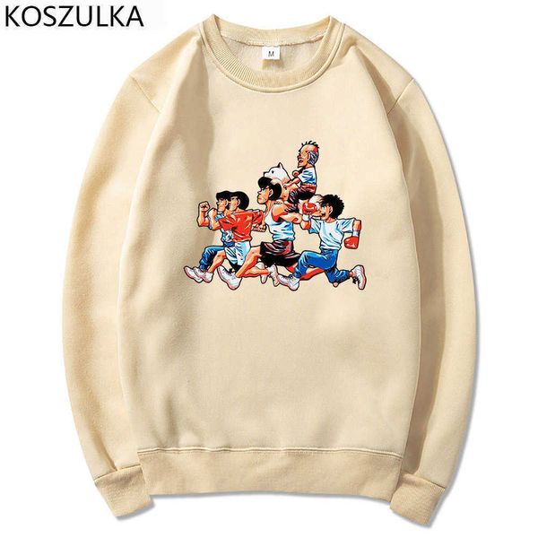 

men's hoodies sweatshirts kamogawa team hoodies hajime no ippo hoodie harajuku oversized men sweatshirt gothic crew neck clothes sudad, Black