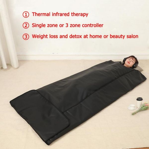 

body slimming sauna blanket heating therapy slim bag thermal blankt detox machine