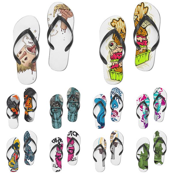 

men women custom slippers cartoon design anime diy word black white blue red purple mens colorful trainer 322