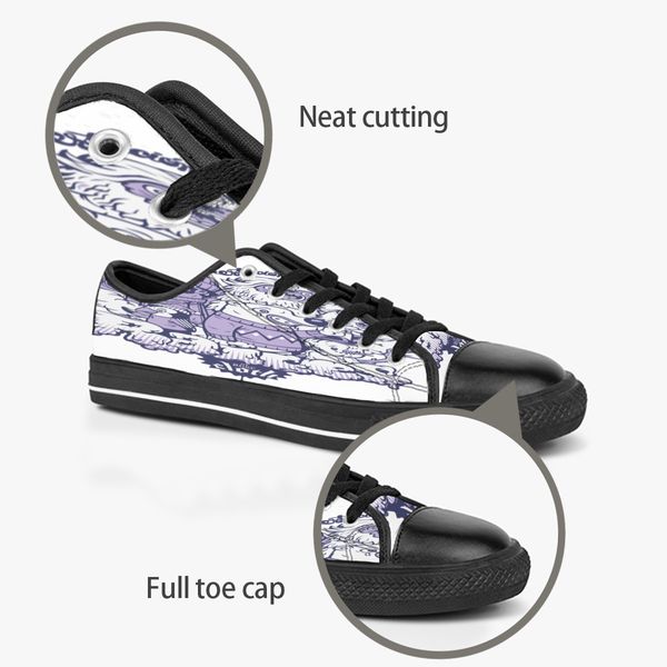

women custom diy men low shoes canvas skateboard sneakers triple black customization uv printing sports sneakers kele298 ization231 ization