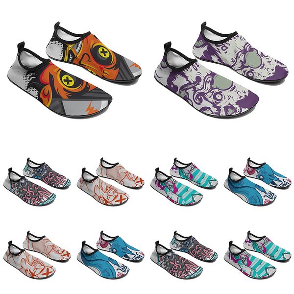 

men women custom water shoes cartoon animal design diy word black white blue red color mens trainer 176