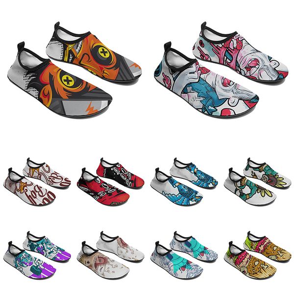 

men women custom water shoes cartoon animal design diy word black white blue red color mens trainer 028
