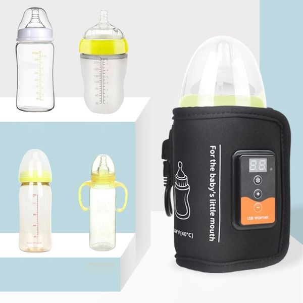 

bottle warmers sterilizers# portable baby warmer heater usb car charger travel cup milk thermostat heat cover removable 221117