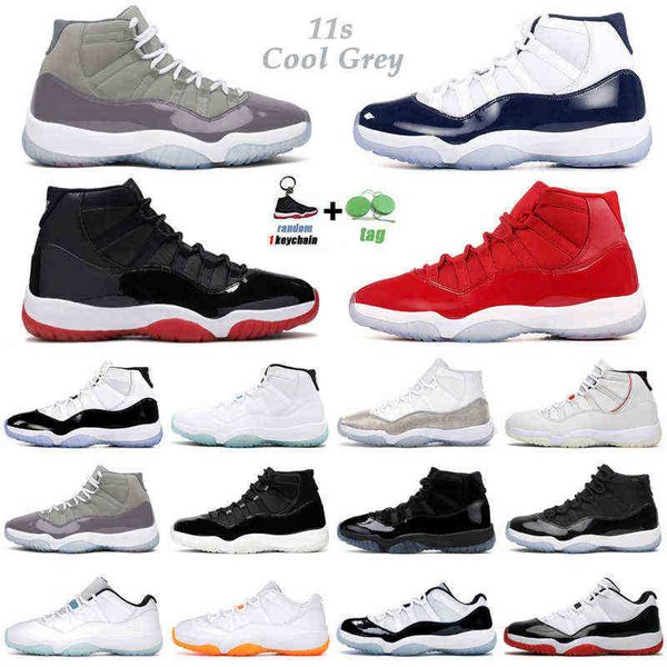 

11s cool grey outdoor shoes men women jumpman 11 jubilee 25th anniversary bred concord 45 win like 82 legend blue heiress mens trainers, Black