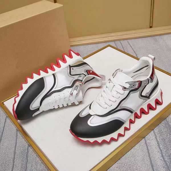 

2023 designers boots men women redbottoms luxury casual shoes fashion pull-on sneaker breathable spike sock shoes for girls boys with box, Black