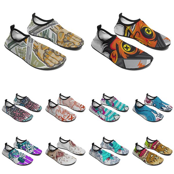 

men women custom water shoes cartoon animal design diy word black white blue red color mens trainer 061