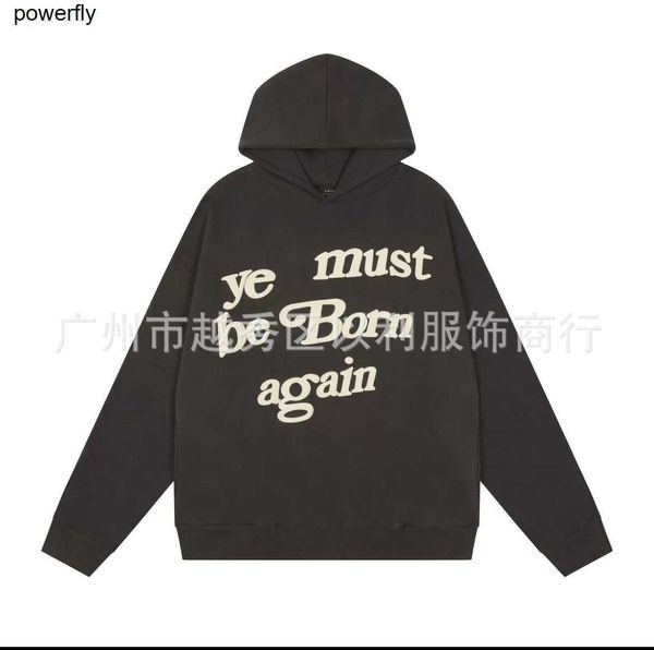 

men's hoodies designer sweatshirts kanyes hoodie foam letter loose pullover couple fashion hoodie, Black