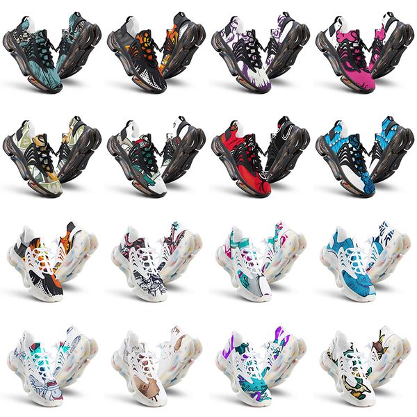 

men women custom running shoes artoon animal design diy word black white blue red mens trainer 0377