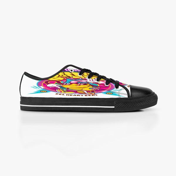 

men women diy custom shoes low canvas skateboard sneakers triple black customization uv printing sports sneakers br211