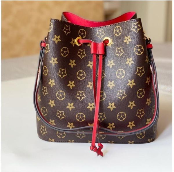 

2023 designer totes famous handbags neonoe shoulder bags noe leather bucket bag women flower printing crossbody bag purse