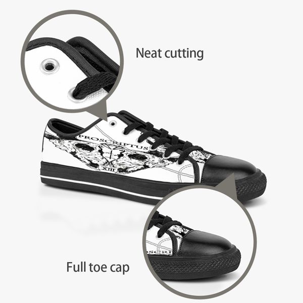 

custom shoes classic canvas low cut skateboard casual triple black accept customization uv printing low mens womens sports sneakers breathab