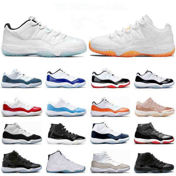 

11s outdoor shoes jumpman 11 mens womens bright citrus unc jubilee 25th anniversary bred concord gamma blue outdoor sports shoess, Black