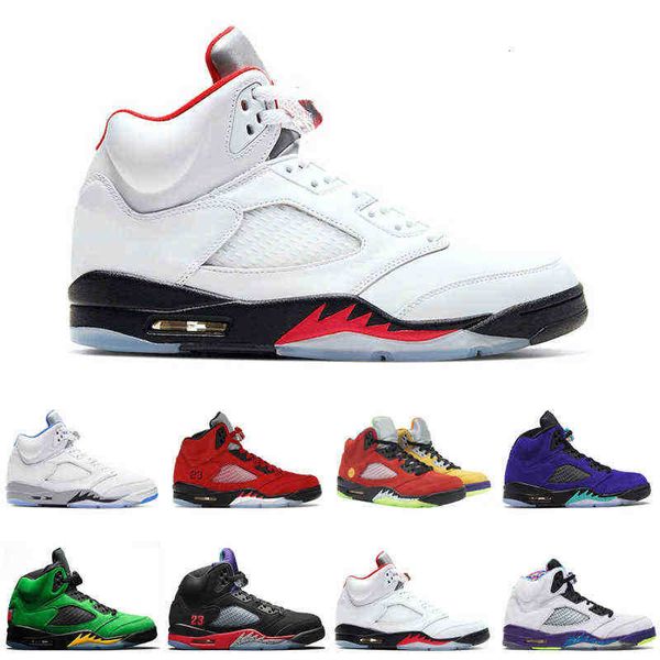 

5 outdoor shoes jumpman 5s raging red blue bird hyper royal alternate grape oregon ducks white cement mens trainers sport, Black