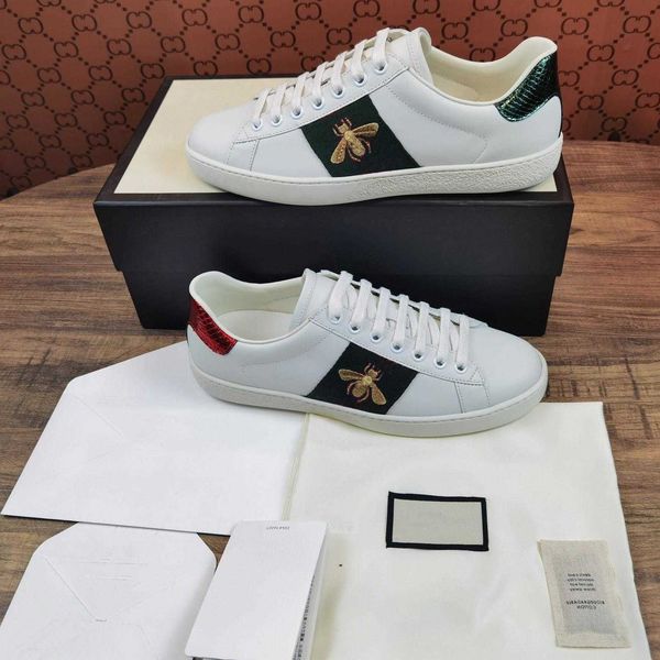 

shoes dress italy ace sneakers bee snake leather embroidered black men tiger chaussures interlocking white shoe walking platform trainers