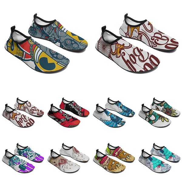 

men women custom water shoes cartoon animal design diy word black white blue red color mens trainer 041