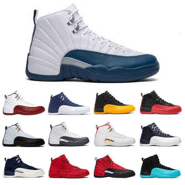 

2021 jumpman 12 12s outdoor shoes french blue playoff 2012 university gold dark concord sport sneakers mens trainer, Black