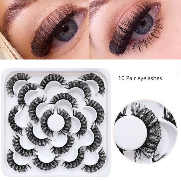 

thick false eyelashes extension russian strip lashes reusable wispy fluffy natural dramatic eyelashes for daily makeup