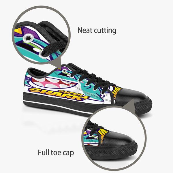 

men women diy custom shoes low canvas skateboard sneakers triple black customization uv printing sports sneakers br278