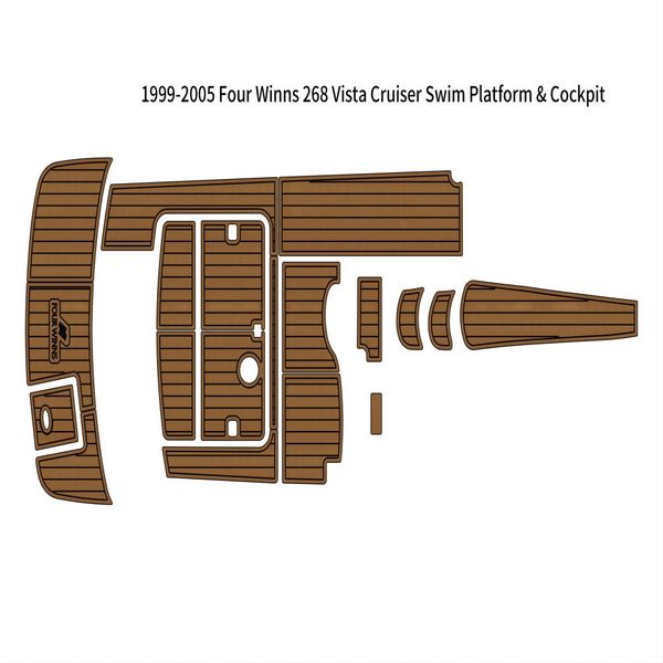 

1999-2005 four winns 268 vista swim platform cockpit boat eva teak floor pad mat