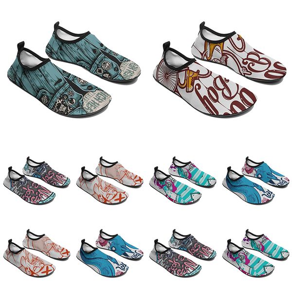 

men women custom water shoes cartoon animal design diy word black white blue red color mens trainer 200