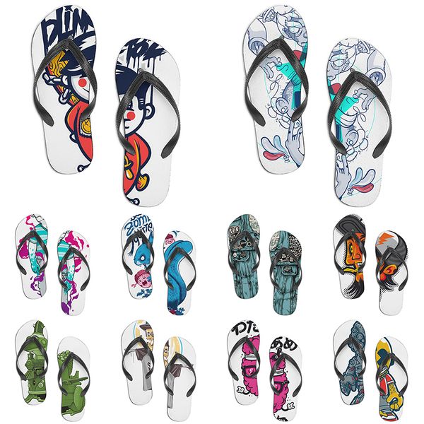 

men women custom slippers cartoon design anime diy word black white blue red purple mens colorful trainer 139