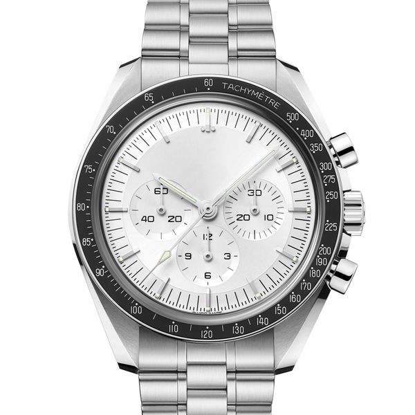 

mens watch quality ceramic bezel moon men stainless steel strap automatic mechanical watches movement wristwatch sapphire glass waterproof w, Slivery;brown