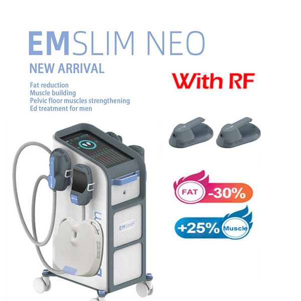 

4 handles with rf emslim ems weight loss body belly sculpting ems fat burning machine for salon