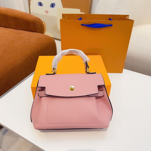 

designer soft cowhide leather women hand bag classic gold letter lock shoulder bags removable strap fashion girl crossbody small daily work