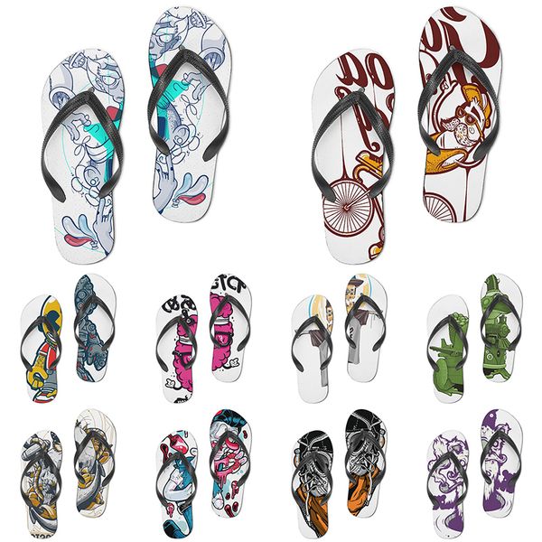 

men women custom slippers cartoon design anime diy word black white blue red purple mens colorful trainer 392