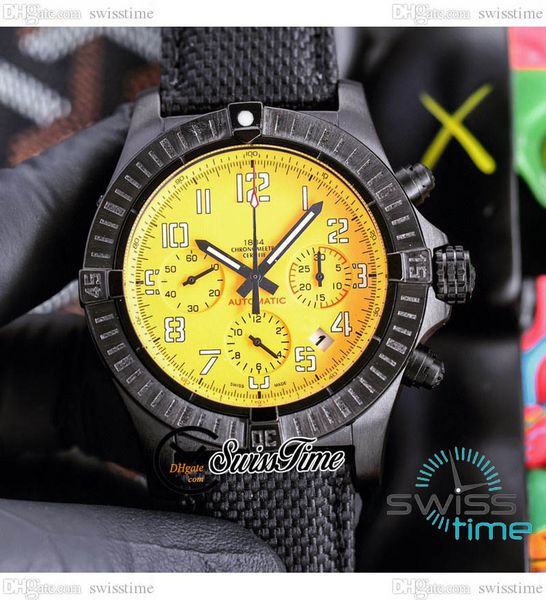 

hurricane miyota quartz chronograph mens watch xb0180e4/i534-200s pvd steel yellow dial number markers black rubber strap satch watches swis, Slivery;brown