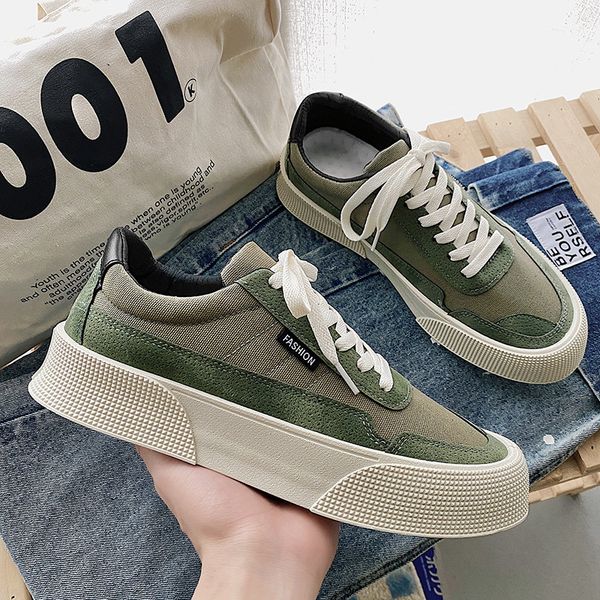 

height increasing shoes men sneakers casual canvas skateboard walking flats designer brand trend platform man vulcanize tenis masculino 2211, Black;white
