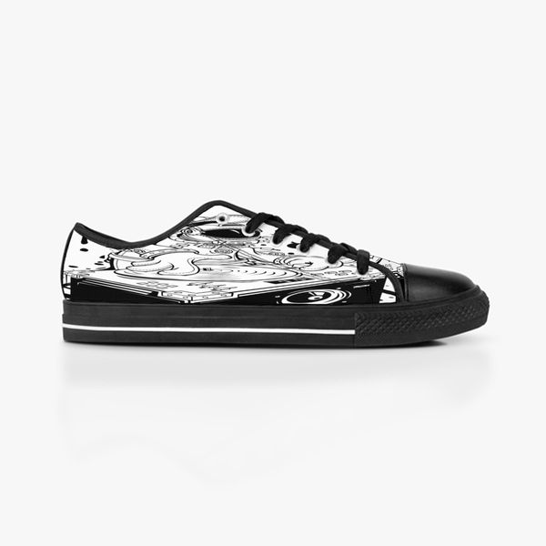 

custom shoes classic canvas low cut skateboard casual triple black accept customization uv printing low mens womens sports sneakers breathab