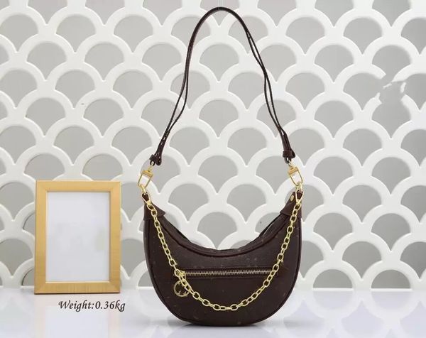 

louiseity luxury viutonity designer loop cross body bag collection half-moon baguette croissant bag monograms chain womens handbags purses