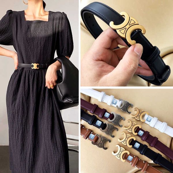 

belts adhesives arc de triomphe leather decorative belt women's fashion 100 with skirt suit jeans, Black;brown