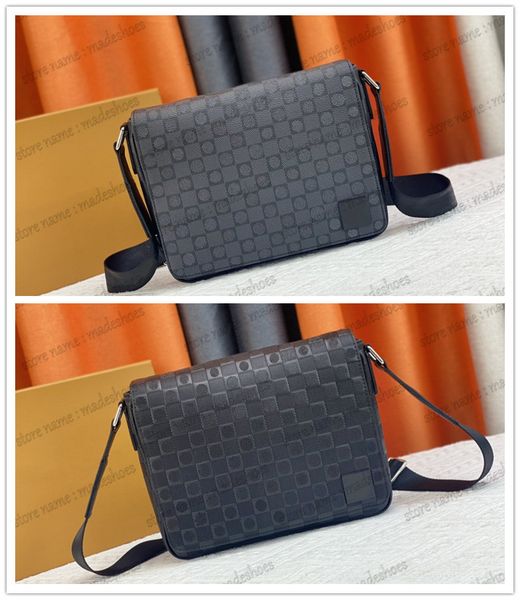 

district messenger bag m45272 monograms eclipse pm noir black designer mens handbag leather luxurys deisgners tote crossbody flap bag for me