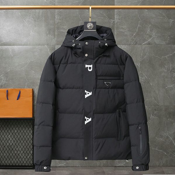 

womens down coat designer parkas 22fw fashion winter mens ladies jacket luxury letter plaid classic warm jacket two colors asian size m l, Black