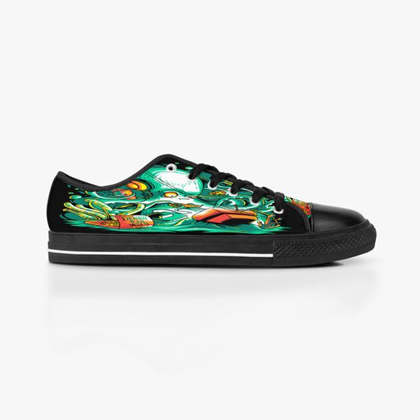 

custom shoes classic canvas low cut skateboard casual triple black accept customization uv printing low mens womens sports sneakers breathab