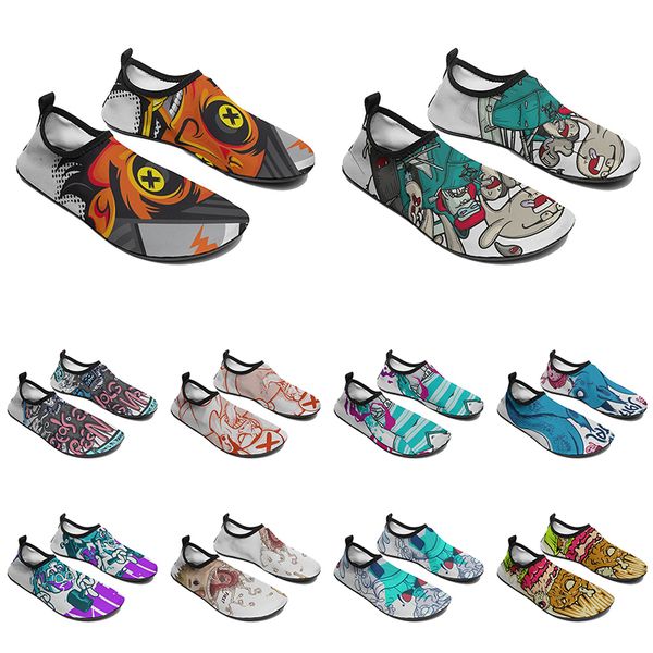 

men women custom water shoes cartoon animal design diy word black white blue red color mens trainer 086