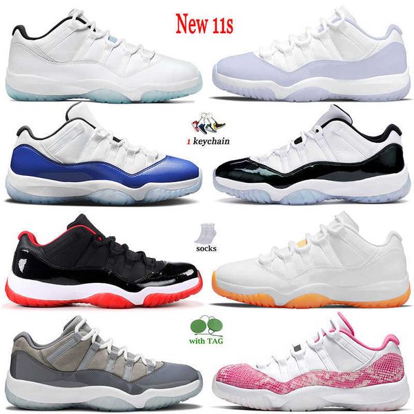 

jumpman 11 with socks women mens 11s pure violet basketball shoes low legend blue concord citrus pink snakeskin cool grey animal instinct, Black