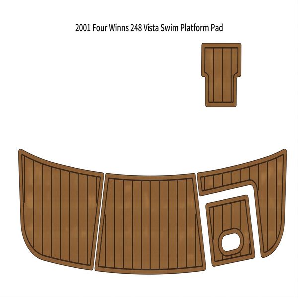 

2001 four winns 248 vista swim platform boat eva faux foam teak deck floor pad