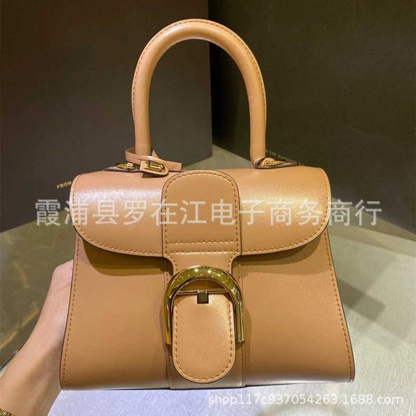 

handbags delv fashion luxury bags genuine leather elegant classic one shoudler brillant women's togo cowhide horse buckle shoulder cros