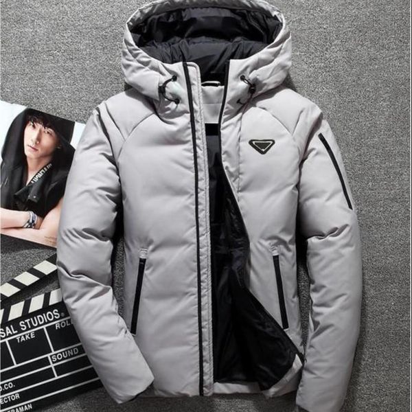 

2022designer white duck down jackets fashion casual hooded down jacket thickened warm outdoor sports down jacket outerwear parkas, Black