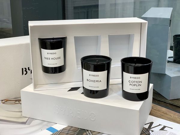 

2022 new incense byredo perfume candle la selection scented candles bougie solid perfumes 70g 3pieces/set men women fragrance