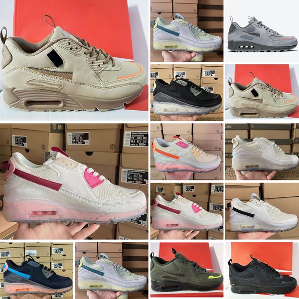

2023 running shoes tennis sneakers trainers obsidian light bone sail sea glass black lime ice fuel orange 90s terrascape men women size