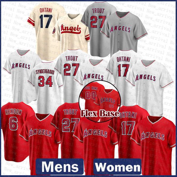 

2022 2023 new los baseball jersey angeles mens angels 27 mike trout 17 shohei ohtani 6 anthony rendon 34 noah syndergaard 22 david fletcher, Blue;black