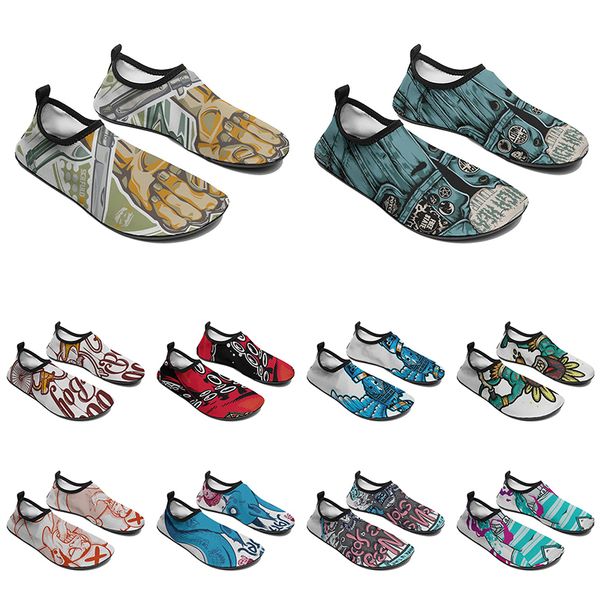 

men women custom water shoes cartoon animal design diy word black white blue red color mens trainer 123
