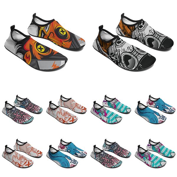 

men women custom water shoes cartoon animal design diy word black white blue red color mens trainer 177