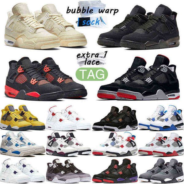 

men women jumpman4s outdoor shoes sail black cat army green multi white unc 4s dark oreo red thunder mocha mens trainer