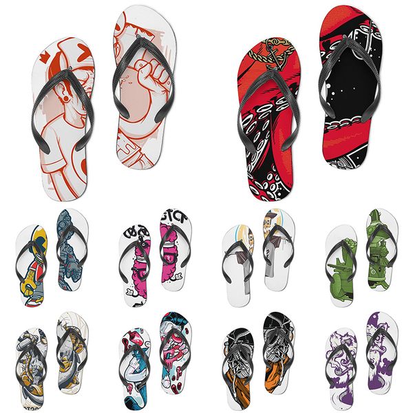 

men women custom slippers cartoon design anime diy word black white blue red purple mens colorful trainer 388