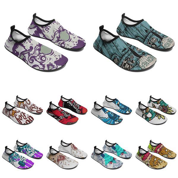 

men women custom water shoes cartoon animal design diy word black white blue red color mens trainer 014